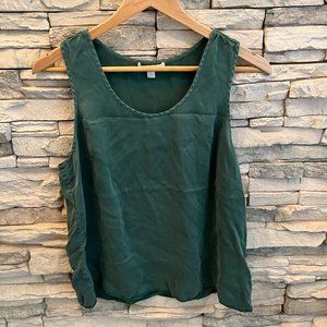 Lunya Washable Silk Tulip Short Tank Set Opulent Green Large